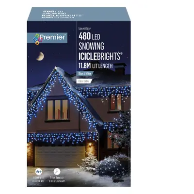 Premier 480 LED Snowing Iciclebrights - 11.8m