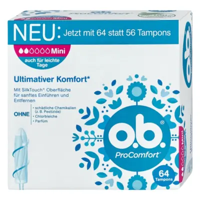 O.B. ProComfort Mini Tampons - 64 PCS