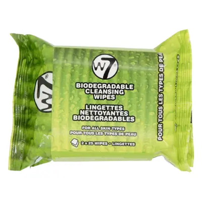 W7 Biodegradable Cleansing Wipes - 2 x 25 pcs