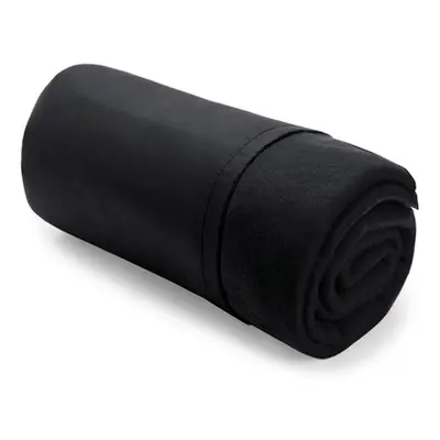 Fleece Blanket with Cover - Black