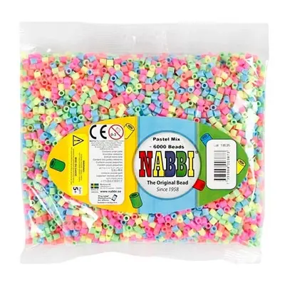 Nabbi Medium Rørperler Pastel Mix - 6000 PCS