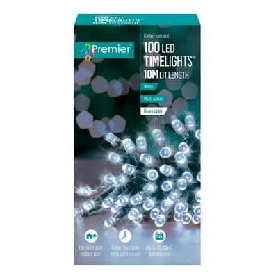 Premier 100 LED Battery Operated Christmas Lights - 10 Meter