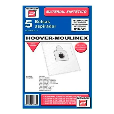 Tecnhogar Hoover-Moulinex Vacuum cleaner bags - 5 pcs