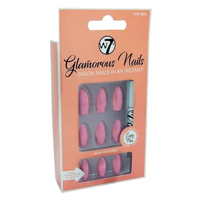 W7 Glamorous Nails Pink Bell - 24 PCS