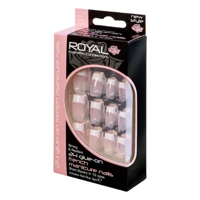 Royal Artificial Nails French Manicure 24 PCS