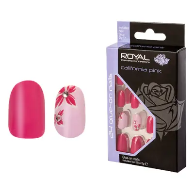 Royal Artificial Nails California Pink - 24 pcs