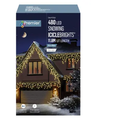 Premier 480 LED Snowing Iciclebrights - 11.8m