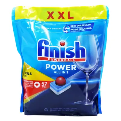 Finish Powerball All in One Lemon Dishwasher Tabs - 57 PCS