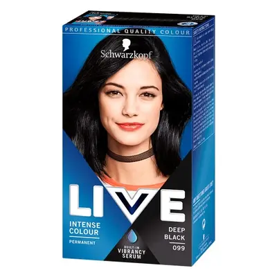 Schwarzkopf Live Permanent Hair Colour - 099 Deep Black