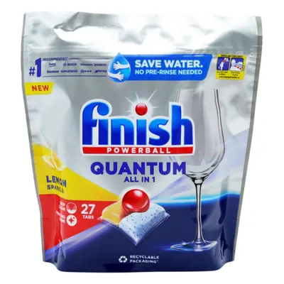 Finish Powerball Quantum All in One Lemon Dishwasher Tabs - 27 PCS