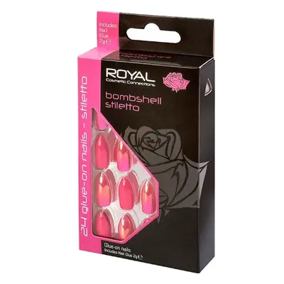 Royal Artificial Nail Bomshell Stiletto - 24 PCS.