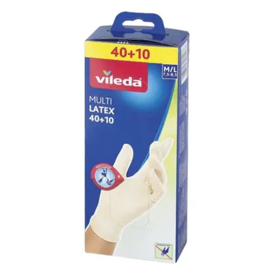 Vileda Multi Latex Disposable gloves M/L - 50 paragraph