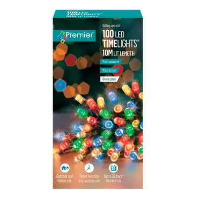 Premier 100 LED Battery Operated Christmas Lights - 10 Meter