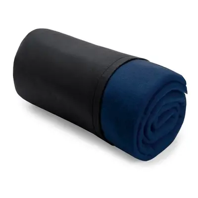 Fleece Blanket with Cover - Navy