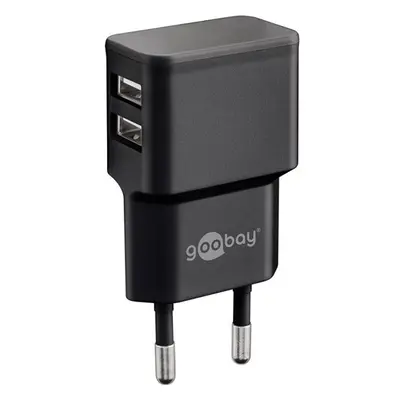 Goobay Dual USB Charger - Sort (EU)