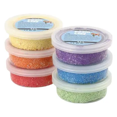 Foam Clay Metallic Package on 6 - Assorted