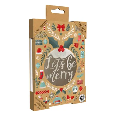 Tom Smith Luxury Christmas Cards Let's Be Merry - 12 pcs