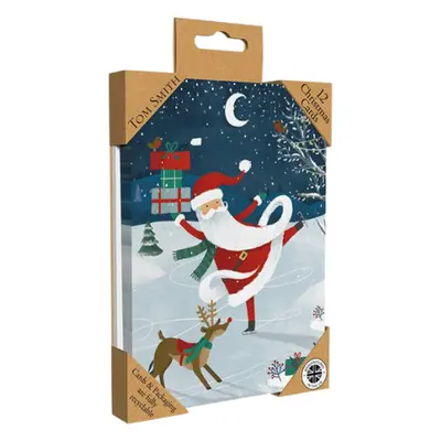 Tom Smith Santa Luxury Christmas Cards - 12 pcs