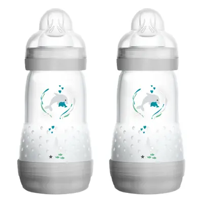 MAM Anti Colic Grey Feeding Bottle - 260 ml - 2 pcs