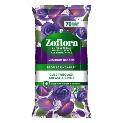 Zoflora Antibacterial Midnight Blooms Cleaning wipes - 70 pcs