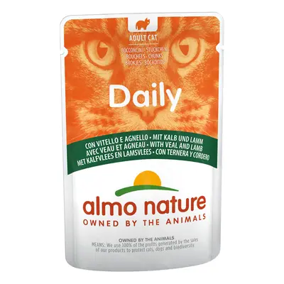 Almo Nature Daily Menu Pouches for Cats 70g - Veal & Lamb (6 x 70g)