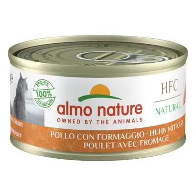 Almo Nature HFC Natural Cans for Cats 6 x 70g - Chicken with Cheese