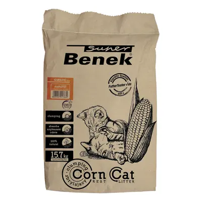 Super Benek Corn Cat Natural Clumping Litter - 25 litres (approx. 15.7kg)