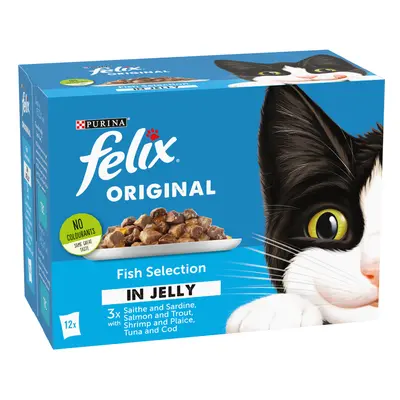 Felix Original Pouches 12 x 100g - Fish Selection in Jelly