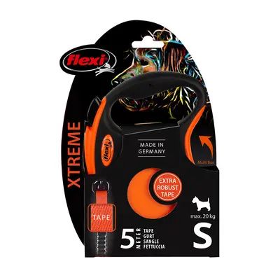 Flexi Dog Leads - Xtreme Orange (Size S: 5m, up to 20kg)