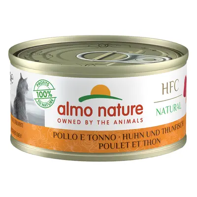 Almo Nature HFC Natural Cans Saver Pack for Cats 24 x 70g - Chicken & Tuna - Natural