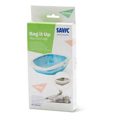 Savic Oscar Litter Box - 12 x Bag it Up Large litter tray bags