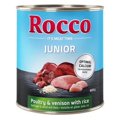 Rocco Junior 6 x 800g - Poultry with Game & Rice