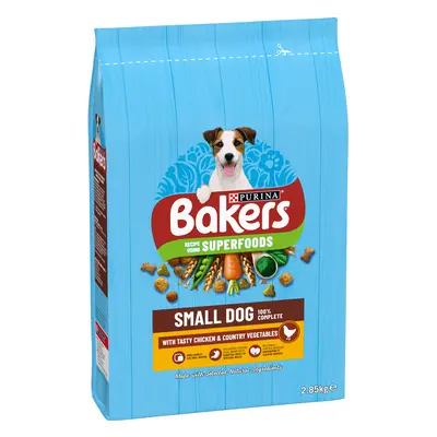 Bakers Adult Small Dog with Tasty Chicken & Country Vegetables - Economy Pack: 4 x 2.85kg