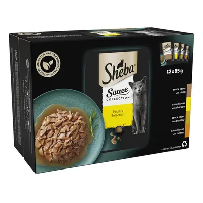 Sheba Pouches 12 x 85g - Sauce Collection Poultry Selection in Gravy