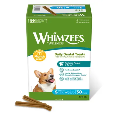 Whimzees by Wellness Monthly Stix Box - Size S: for small dogs (450g, 30 Sticks)