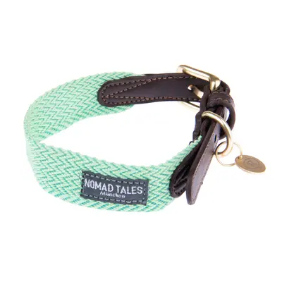 Nomad Tales Bloom Collar - Mint - Size XS: 30 - 36 cm Neck Circumference, 25mm Width