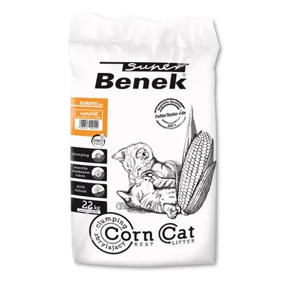 Super Benek Corn Cat Natural Clumping Litter - 35 litres (approx. 22.5kg)