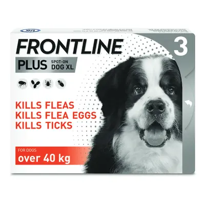 FRONTLINE® Plus Spot On for Dogs - XL (40-60kg) - 3 pipettes x 4.02ml