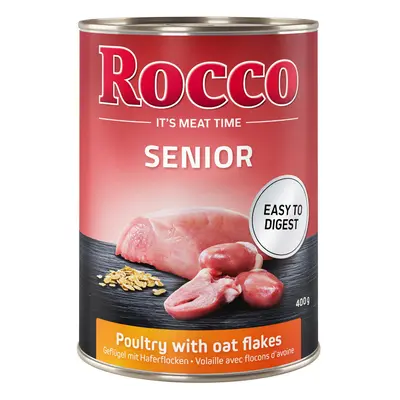 Rocco Senior Saver Pack 24 x 400g - Poultry with Oat Flakes