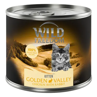 Wild Freedom Kitten 6 x 200g - Golden Valley - Rabbit & Chicken