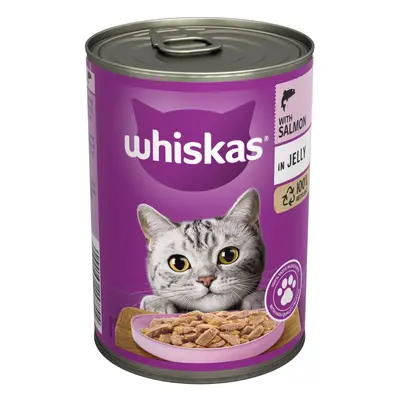 Whiskas 1+ Cans 12 x 400g - Salmon in Jelly