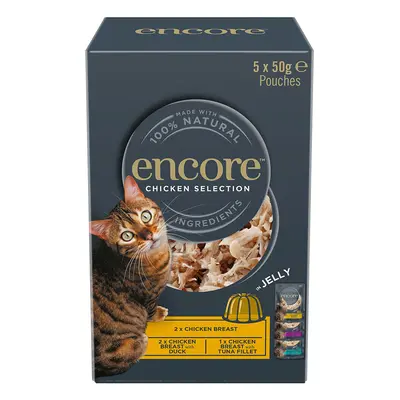 Encore Cat Jelly Pouch Multipack 5 x 50g - Chicken Selection 2 (3 Varieties)