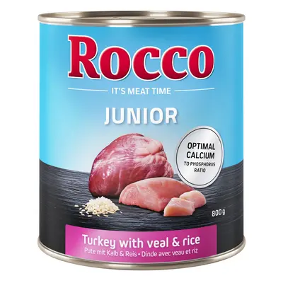 Rocco Junior 6 x 800g - Turkey with Veal Hearts & Rice