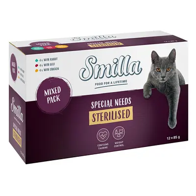 Smilla Adult Sterilised Pouches Mixed Pack - 12 x 85g