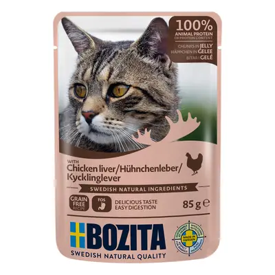 Bozita Chunks in Jelly Pouches 12 x 85g - Chicken Liver