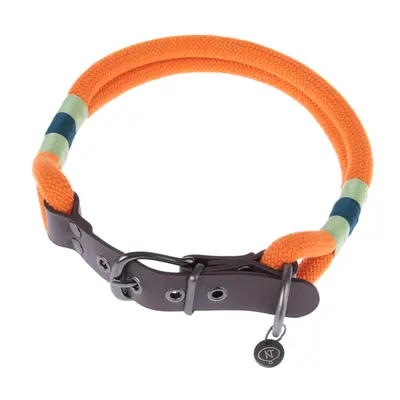 Nomad Tales Spirit Collar - Tangerine - Size S: 36 - 40 cm Neck Circumference, 30mm Width