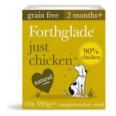 Forthglade Just Grain-Free Natural Wet Dog Food - Just Chicken - Saver Pack: 36 x 395g