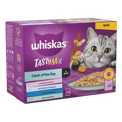 Whiskas 1+ Tasty Mix Catch of the Day in Gravy - Saver Pack: 96 x 85g