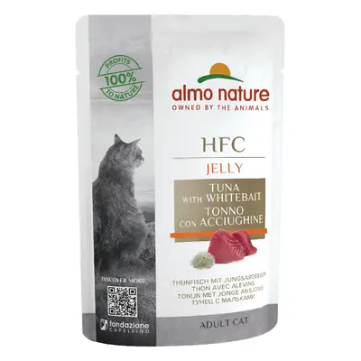 Almo Nature HFC Jelly Pouches for Cats 6 x 55g - Tuna & Whitebait