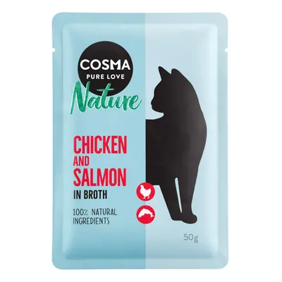 Cosma Nature Pouches 6 x 50g - Chicken & Salmon